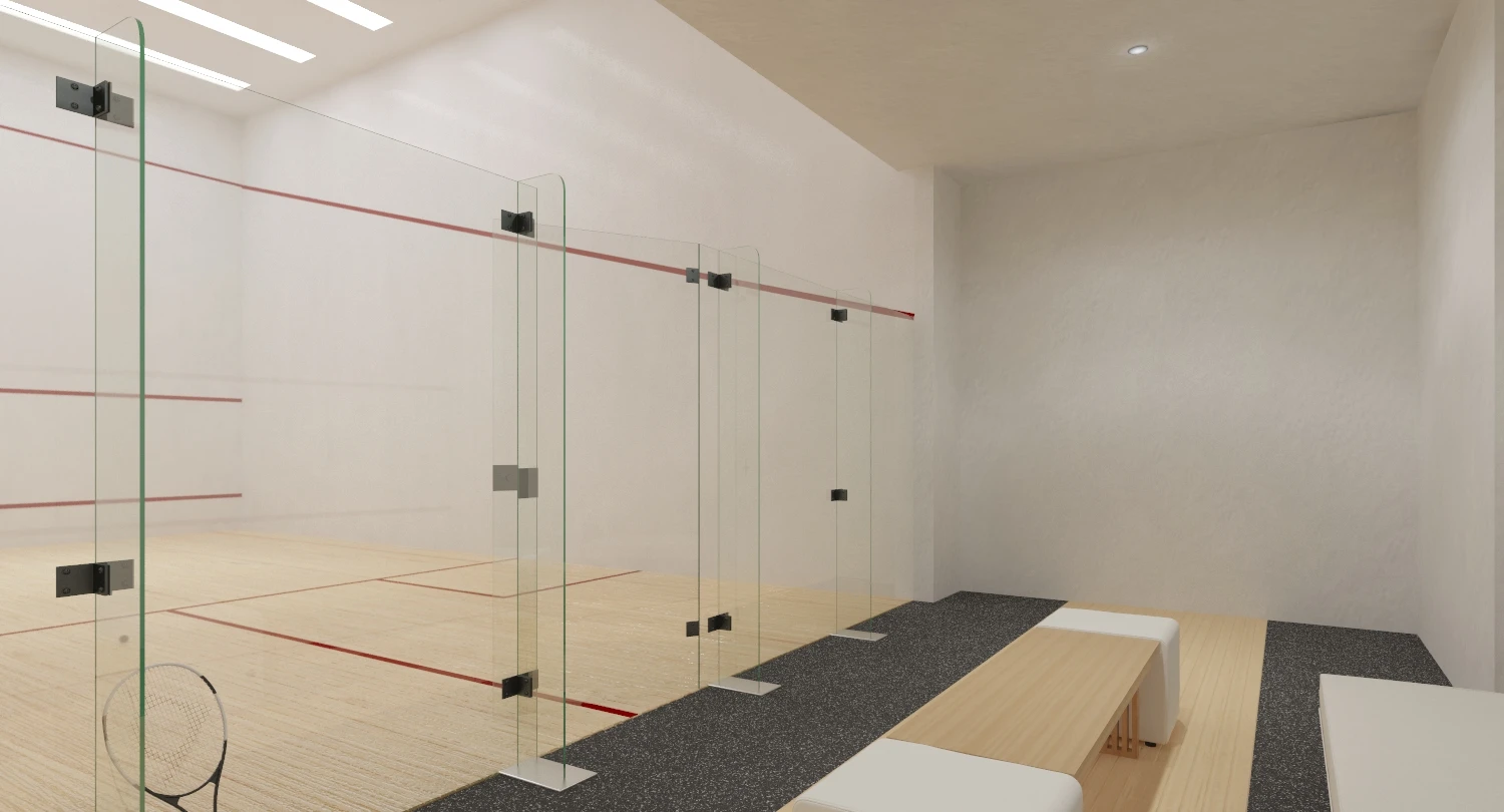 Single Squash Court 3D Model_04